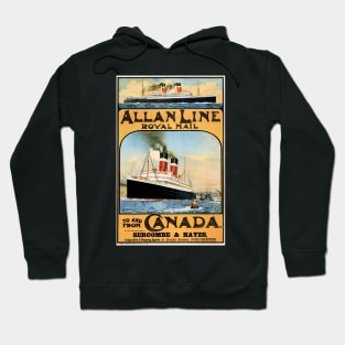 Allan Line Royal Mail To and From Canada Advertisement Vintage Steam Ship Hoodie